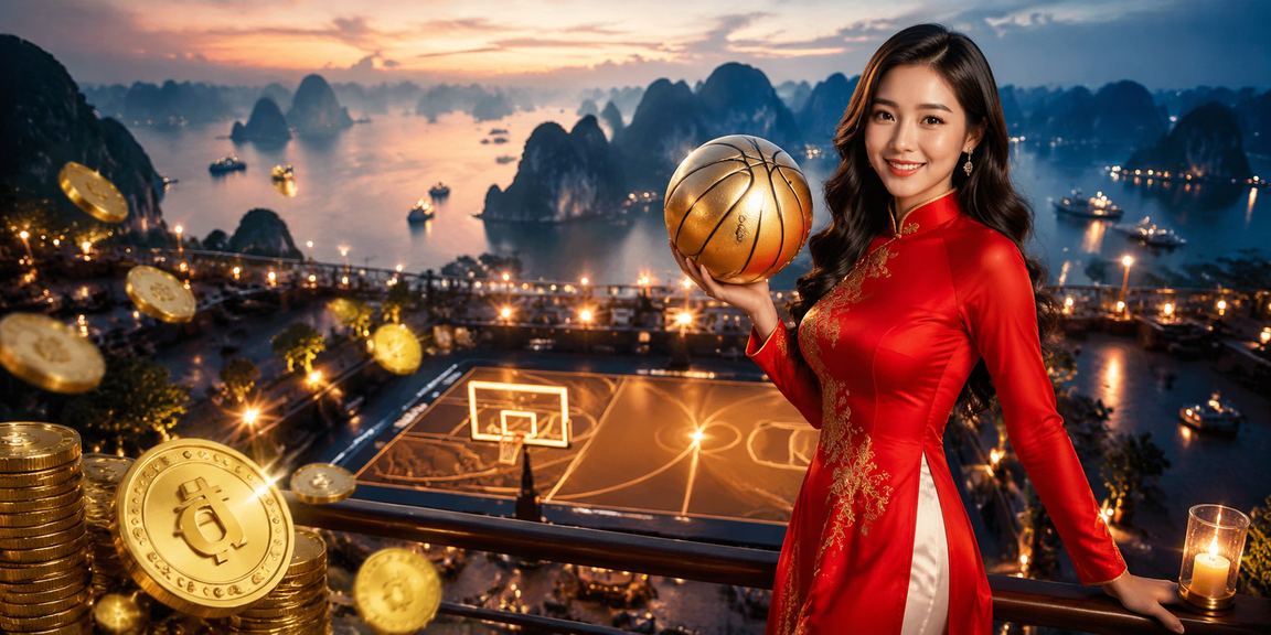 Người hâm mộ bóng rổ trong trang phục áo dài theo dõi cược thể thao tại Vịnh Hạ Long