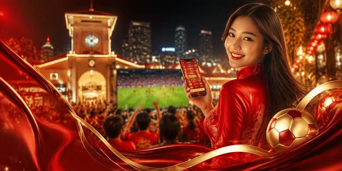 Người dùng Việt Nam trải nghiệm cá cược bóng đá trực tuyến với trang phục áo dài tại TP.HCM
